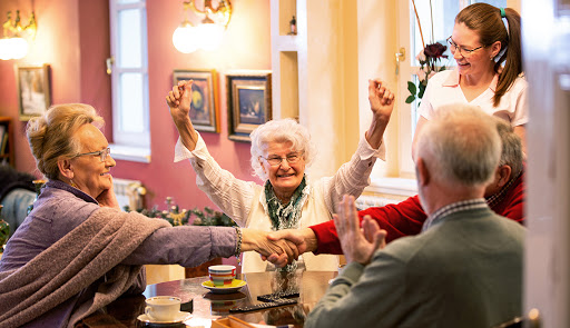 Elderly Group at table